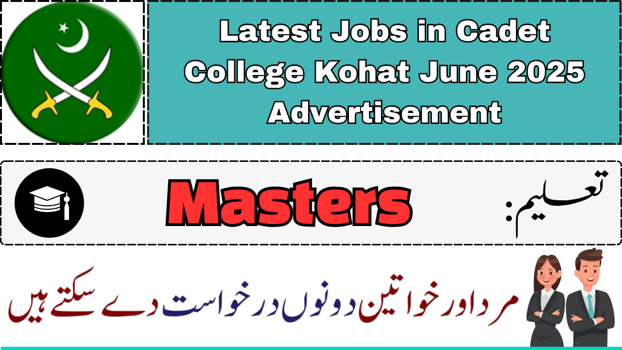 Latest Jobs in Cadet College Kohat June 2025 Advertisement