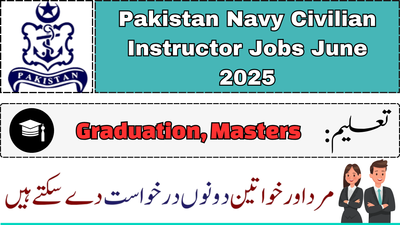 Pakistan Navy Civilian Instructor Jobs June 2025